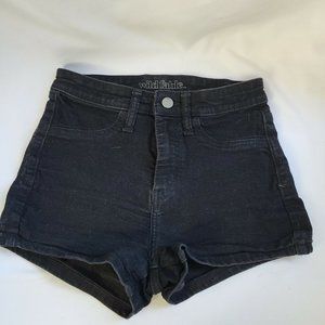 Wild Fable Womens‎ Black Regular Fit Flat Front Denim Jean Shorts Size 2/26